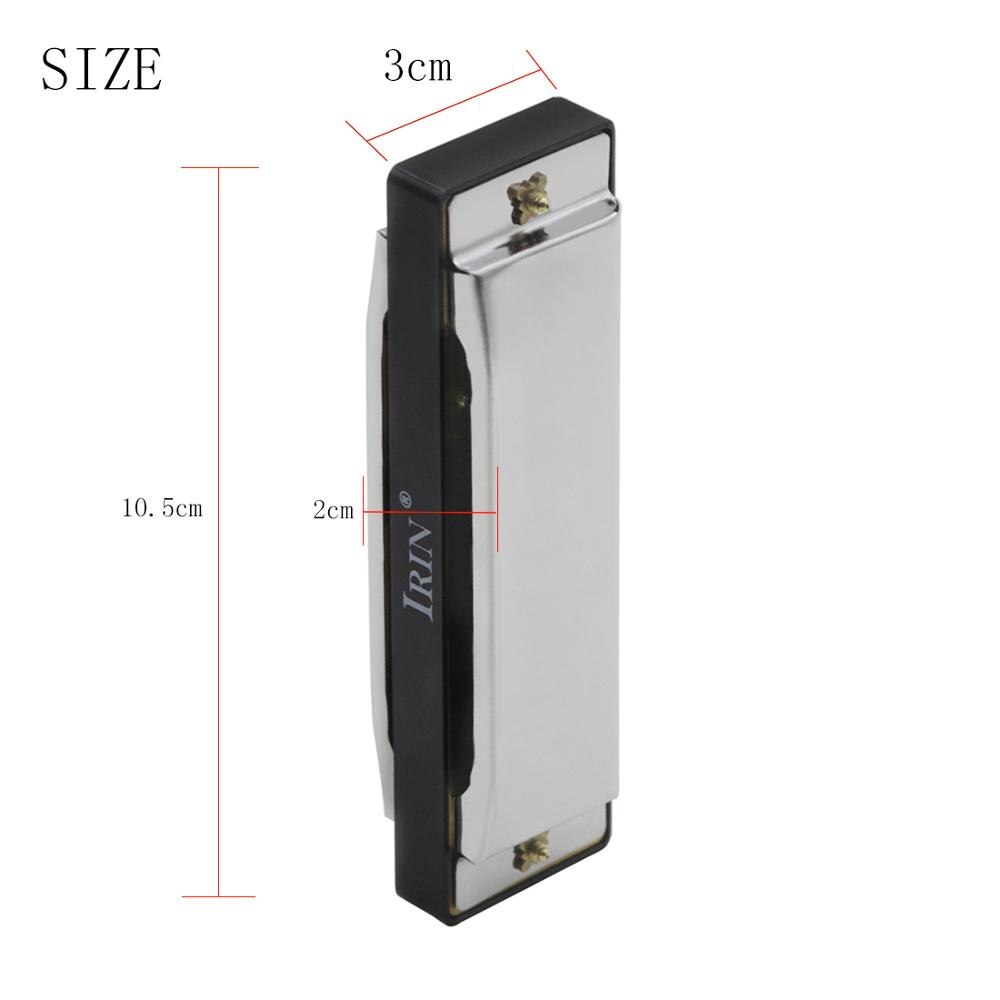 Armónicas IRIN 10 agujeros 20 tono llave de G oro/plata/Color rojo azul Jazz Rock Folk música instrumento Musical Arpa diatónica