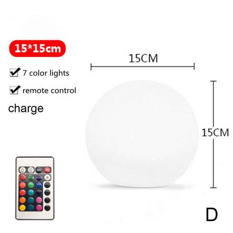 1Pc Opblaasbare Lichtgevende Bal Pvc Afstandsbediening Led Knippert Strandbal Kinderen Water Golf Bal Outdoor Speelgoed: D