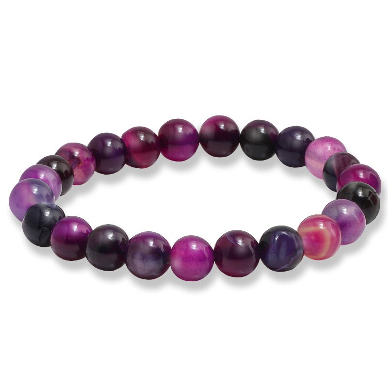 Natürliche Stein Buddha Armband Charme Frauen Nachahmung Ambers Glück Lila Achate Perle Armbänder & Armreifen für Frauen Männer Hand Schmuck: Purple Agate