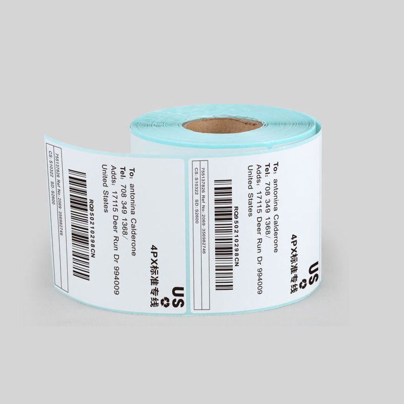 Thermal sticker paper thermal label paper Thermal stickers bar code printing signature for Thermal printers