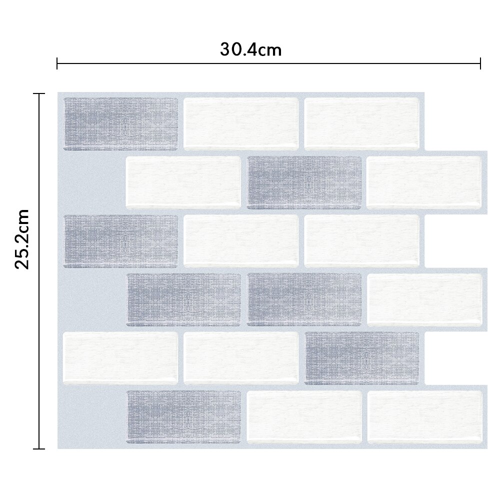 Home Decor Self Adhesive Vinyl Wall Sticker 3D Peel and Stick Subway kitchen backsplash tiles: MSOB-719