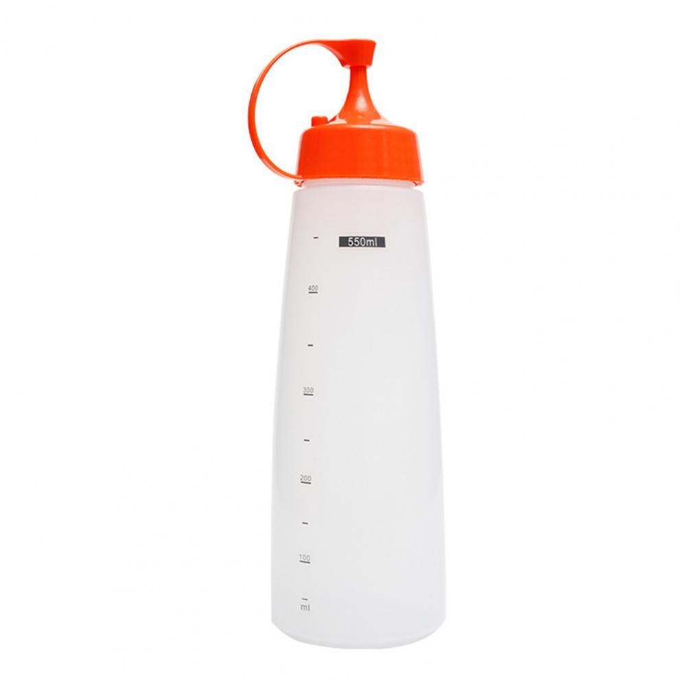 Spice Bottle Clear Scale 2 Colors Condiment Bottle Multi-purpose Dust-proof Oil Bottle for Travel Squeeze Bottle: Oranje / 180ml