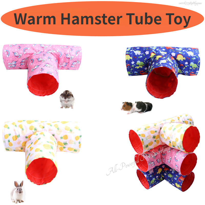 Hamster käFeige Tunnel für Ratte warme Hamster rohr Spielzeug bett KäFeige für Hamster Kaninchen Meers chweinchen Kleintiere
