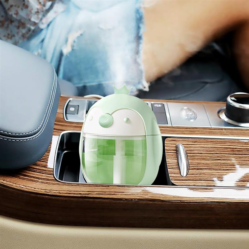 Humidificador de aire 300ML lindo pingüino Ultra-silencioso USB Aroma esencial habitación coche lámpara de noche LED vaporizador purificador de aire ambientador de aire