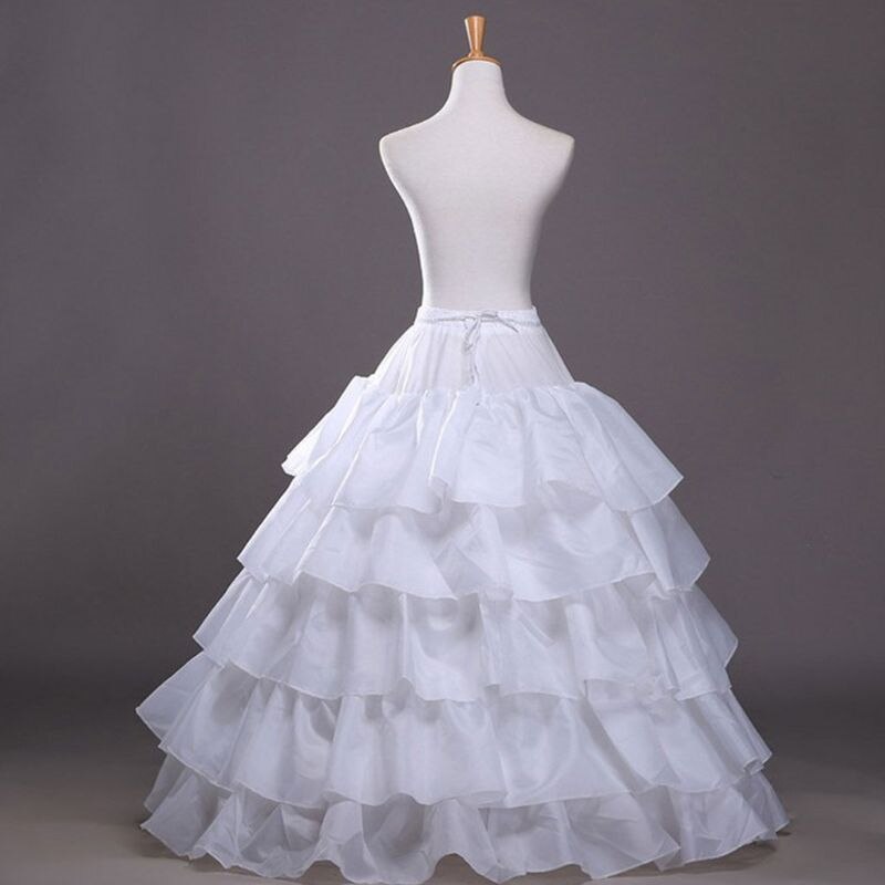 Jupon de mariée Crinoline, sous-jupe, robe de bal, cerceau, Lolita, en Tulle, longs Slips, blanc, jupe bouffante Rockabilly: 5