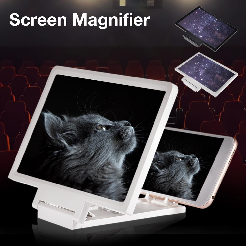 Mobile Phone Screen Magnifier 8.2 Inch Eyes Protection Display 3D Video Screen Amplifier Folding Smart Phone Bracket