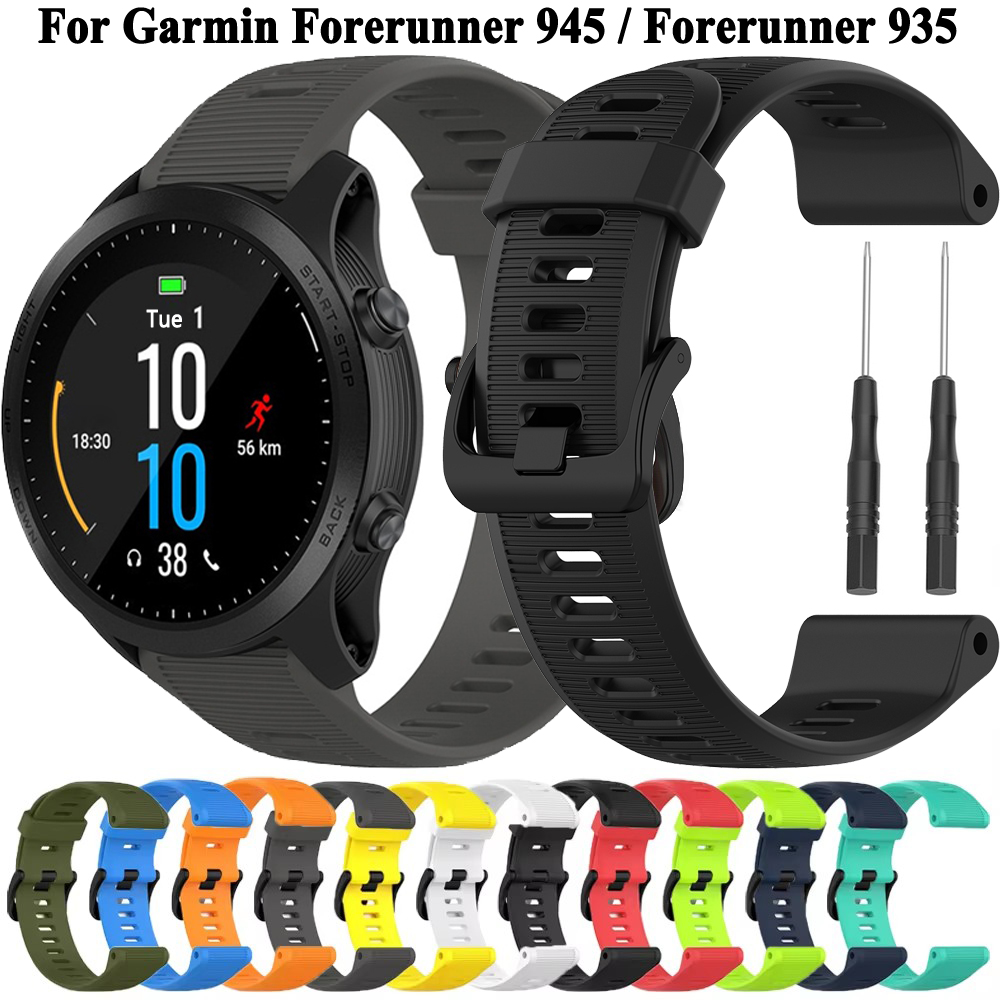 Sports Silicone Strap For Garmin Forerunner 945 – Grandado