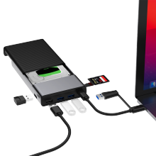 MC30 USB C Hub with 2.5" SATA Port SDD/HDD Enclosure Hard Drive Support up to 5TB Hard Disk Storage Docking Station Hubs