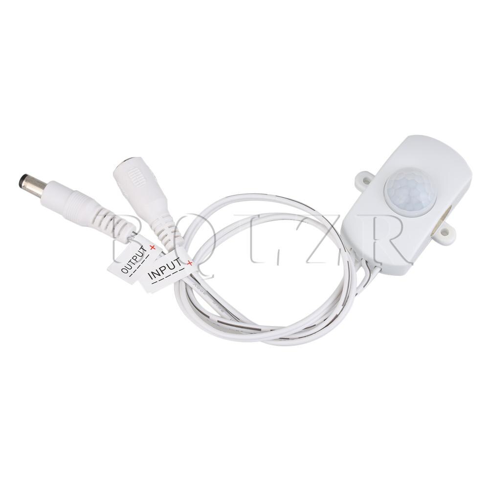 BQLZR White DC 6V-24V PIR Sensor LED Dimmer Switch Cotroller 5A for LED Light