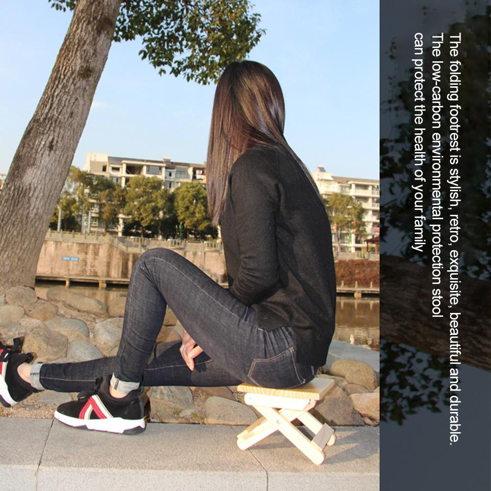 Tabouret pliant Portable en bois, chaise de pêche en plein air, petit tabouret pour usage intérieur et extérieur
