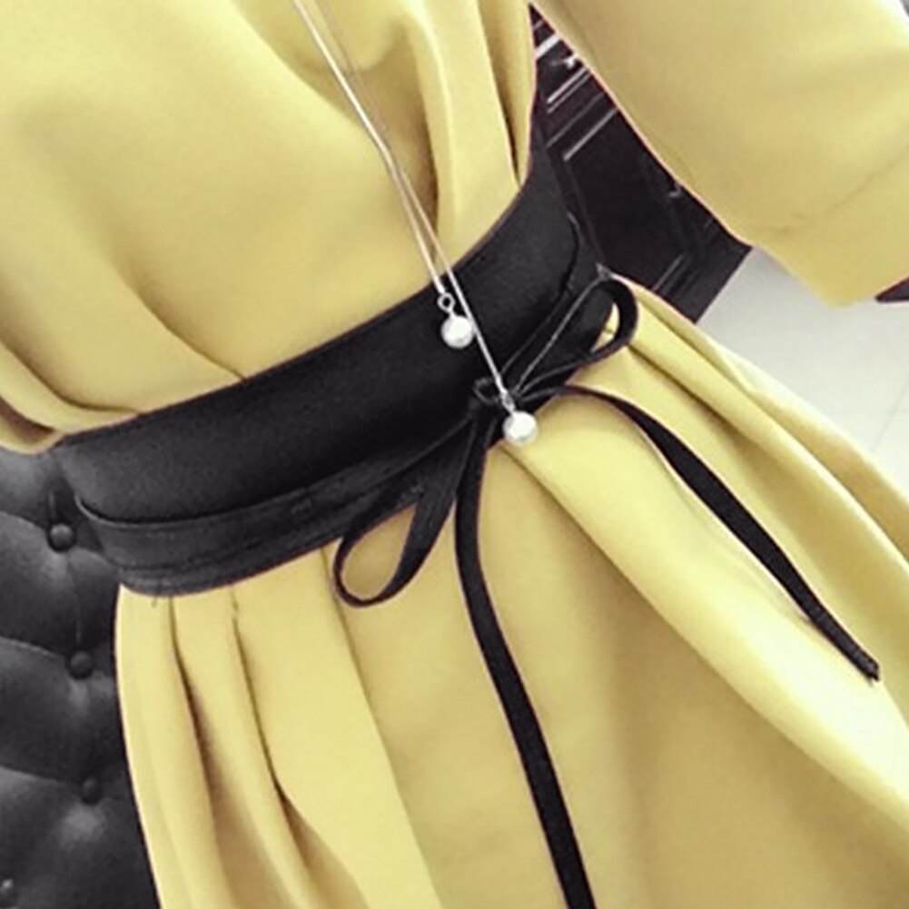 Dress Decor Wide Wrap Around Belt Corset Clothes Accessories Delicate Bowknot Tie Women Waistband Lightweight PU Leather