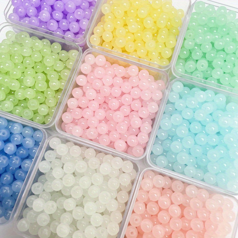 50pcs/8mm Solid Color Glass Beads, Beading & Jewelry Making Essentials Colorful, , Trendy DIY Craft Supplies for Handmade: Silver