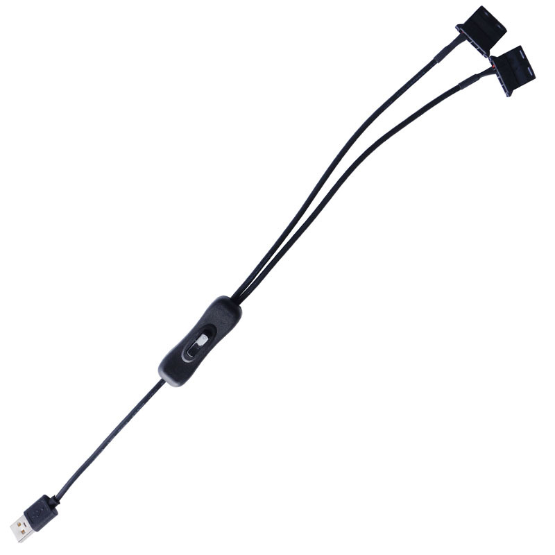 Cable de alimentación USB a ventilador Molex grande de 4 pines, adaptador de caja de computadora, 12V, 4 pines, hembra a 5V, macho
