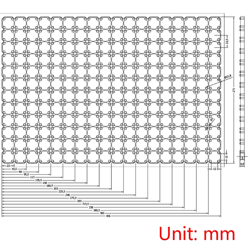 10PCS Black 21700 3x5 Battery Holder Cell Safety Brackets for 21700 Batteries