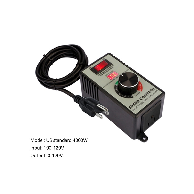 Régulateur Vitesse Moteur AC 2000W 25A - Variateur Tension 50-220V - Pour Lampes, Outils, Chauffage - Gradation Et Contrôle