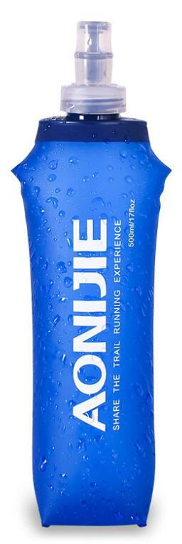 AONIJIE-contenedor doble SD56, bolsa de agua de 2L, depósito suave, paquete de hidratación, bolsa de almacenamiento de bebidas, libre de BPA con tubería doble: 500ml 2PCS