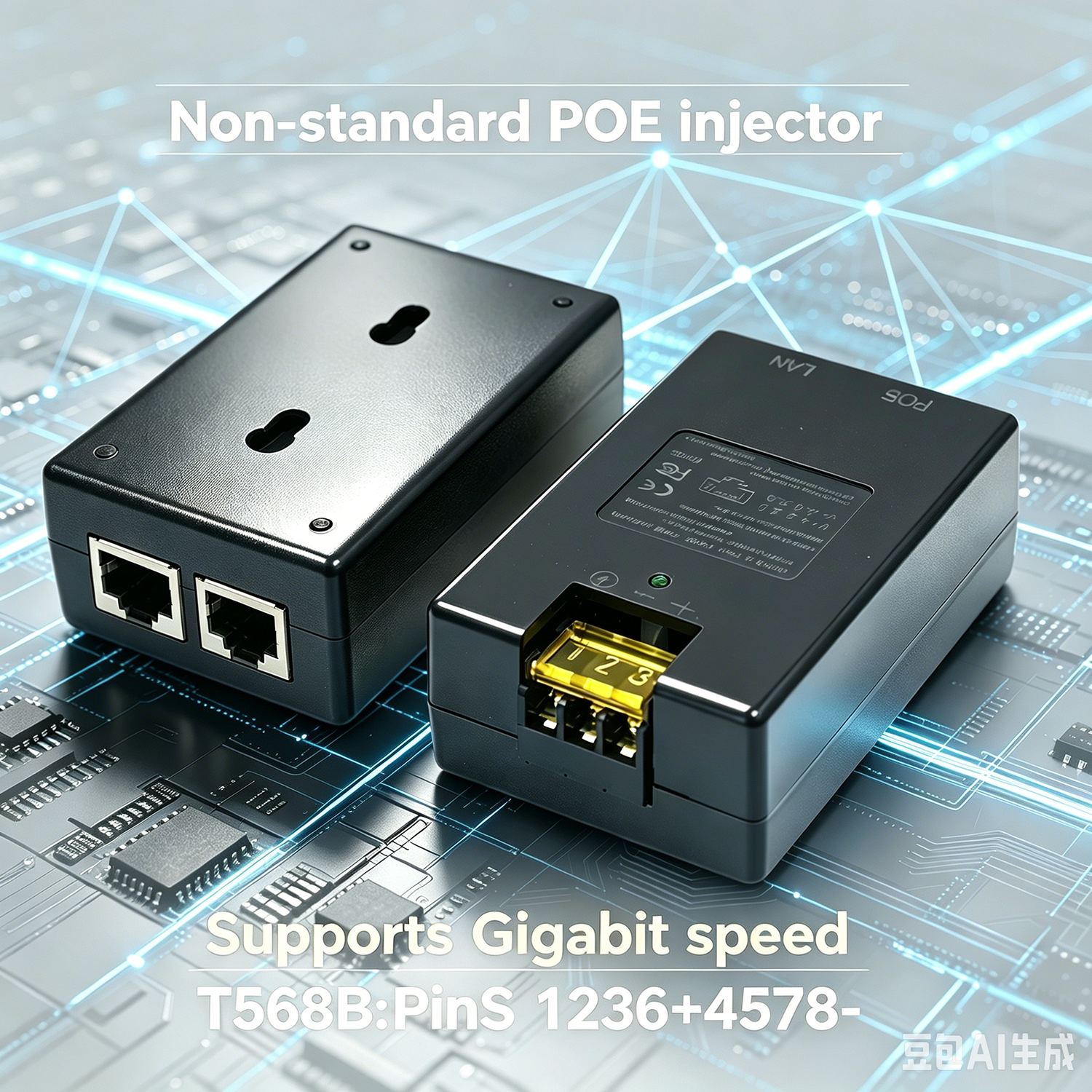 Para injetor starlink gen2/gen3 poe, entrada 48-57vdc, max 150w poe para antena starlink gen2/gen3