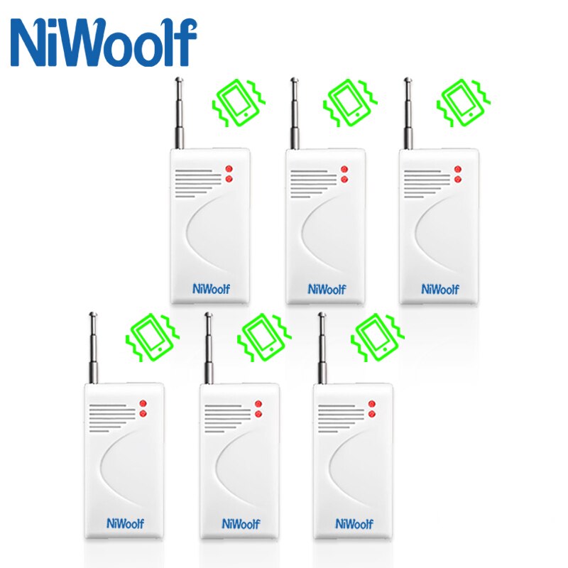 Wireless Vibration Detector 433MHz 6 pieces include, glass broken detector