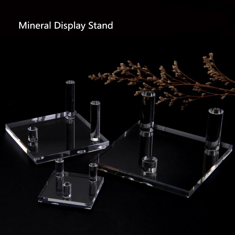 Helder Acryl Display Standaard Voor Fossielen Mineralen Rock Exemplaren Kristal Agaat Stenen Sieraden