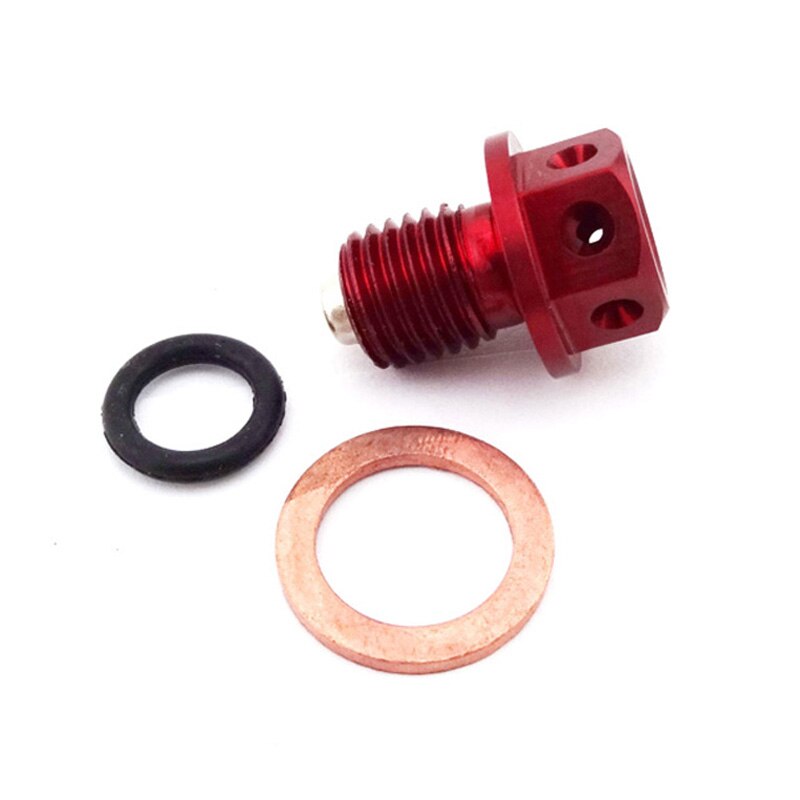 Red Oil Magnetic Drain Bolt Plug For Chinese Engine Lifan YX Zongshen Loncin Pit Dirt Bike 50cc 90cc 110 125cc 140cc 150cc 160cc