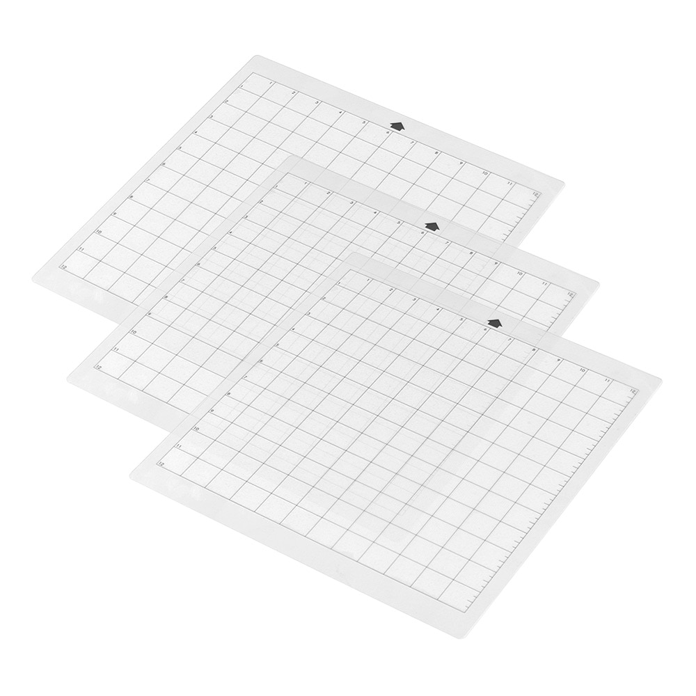 3pcs Replacement Cutting Mat Adhesive Mat Pad with Measuring Grid Paper Cutting Board for Silhouette Cameo Plotter Machine