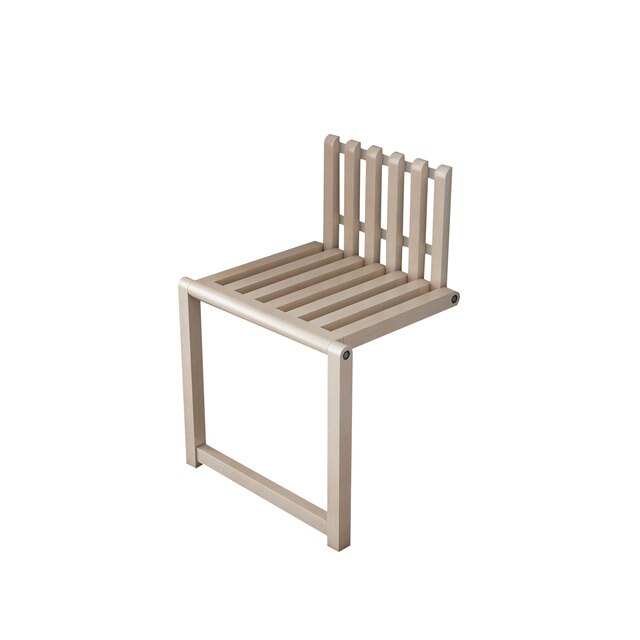 Silla plegable montada en la pared, taburete oculto de madera maciza para porche, puerta, armario de zapatos, baño, balcón, sala de estar: Wood color
