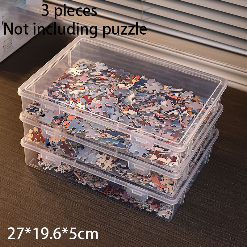 Caja de almacenamiento de plástico transparente con tapa de solapa, organizadores multiusos para manualidades, organizador de suministros de arte, caja de costura para cuentas, lápices, cuaderno: Azul