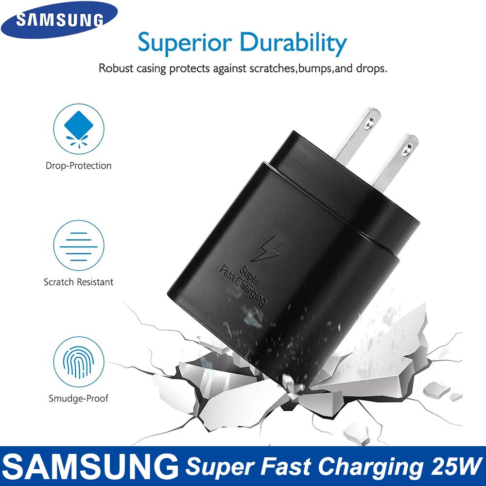 Original Samsung Note 20 Ultra 25W Charger Surper Fast Charge USB Type C Pd PPS Quick Charging For Galaxy Note 20 10 S21 S20 5G