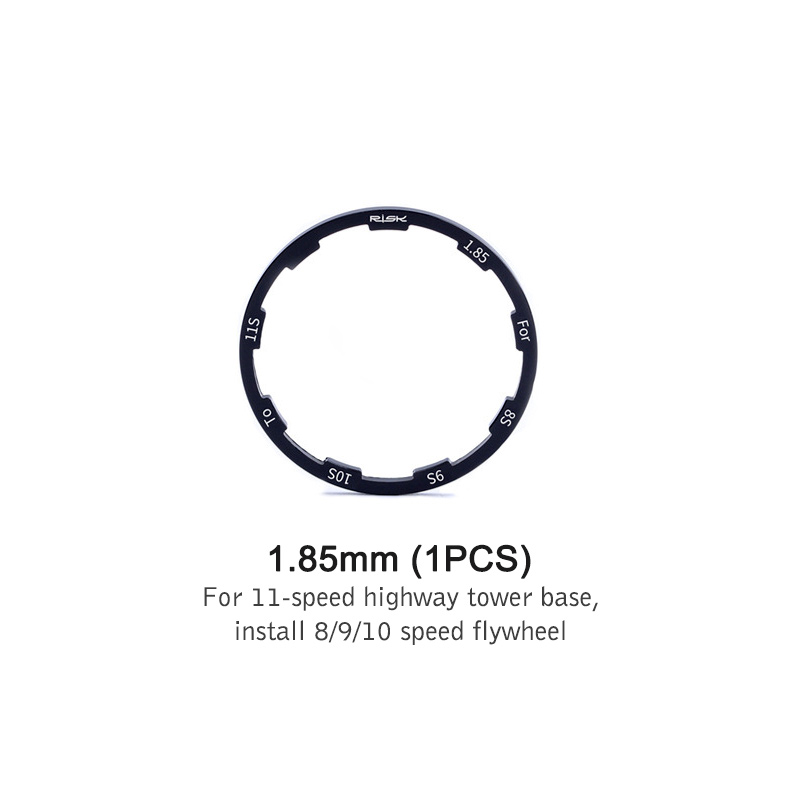 Fahrrad Hub Spacer MTB Tretlager Washer Kassette Schwungrad Dichtung Aluminium Legierung Rennrad Washer 1/1. 5/2/1,85mm 10S 11S: 1PC 1.85mm