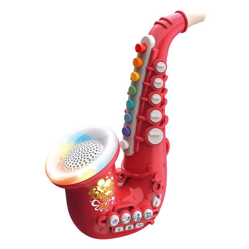 Mini Saxophone Clarinet Trumpet Toys Musical Instrument Early Educational Music Lighting Toy for Baby Birthday