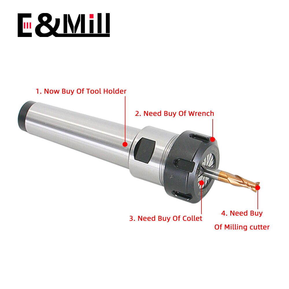 MT1 MT2 MT3 MT4 Rear Pull Morse Thread tool holder ER20 ER25 ER32 MTB ER tool holder M6 M10 M12 M16 collet for cnc lathe Milling