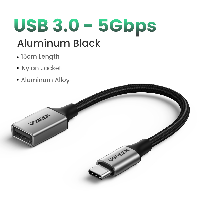 UGREEN USB C to USB 3.0 OTG Adapter Type C OTG Data Cable For Phone Oneplus iPhone 13 12 Pro Xiaomi USB C to USB OTG Cable: Red