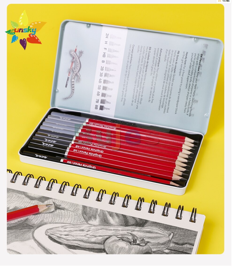 Mont Marte Graphite Lead Core Carbon Pen Sketch Ca Grandado