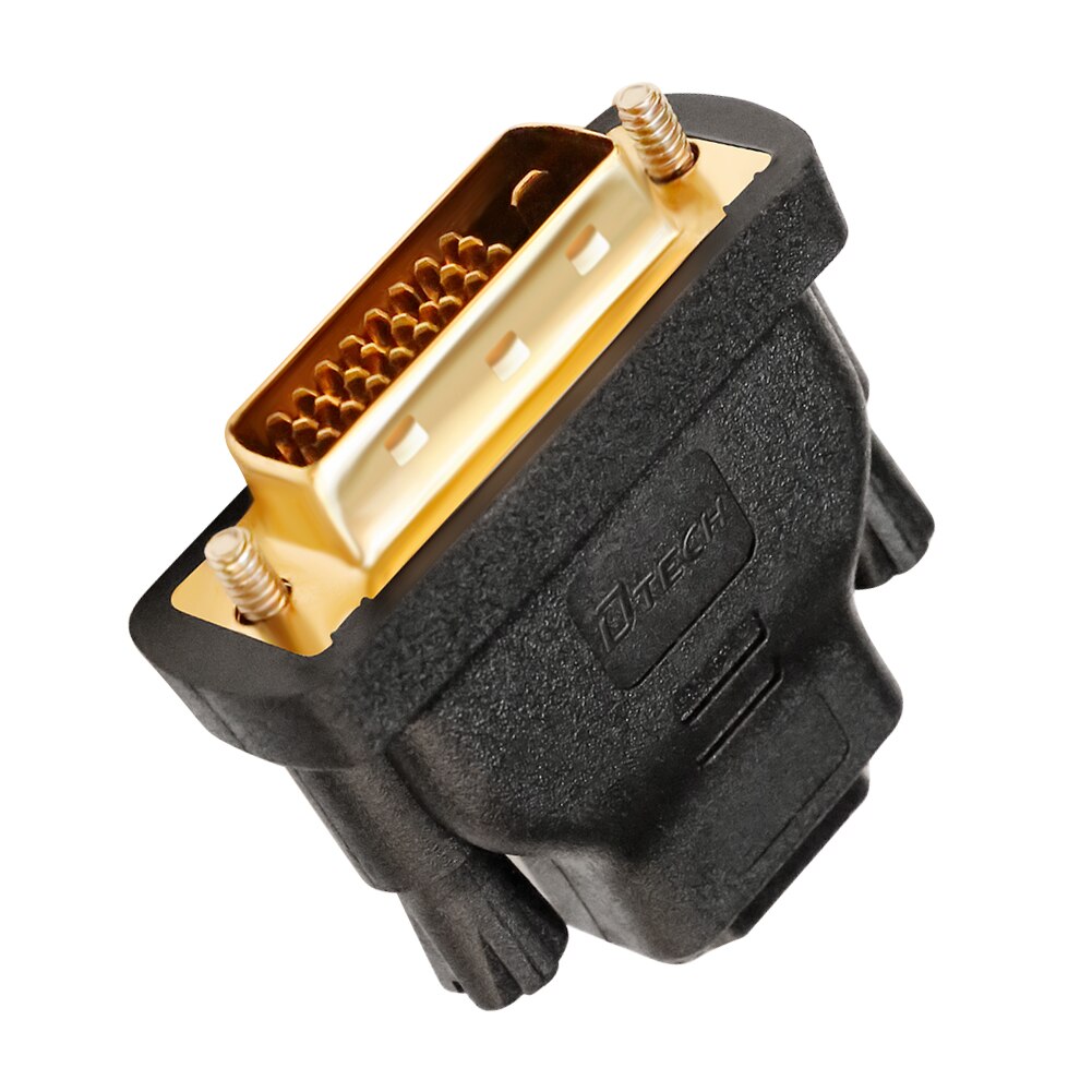 DTECH DVI Male to HDMI Female Adapter Bi-Directional DVI-D Port Converter