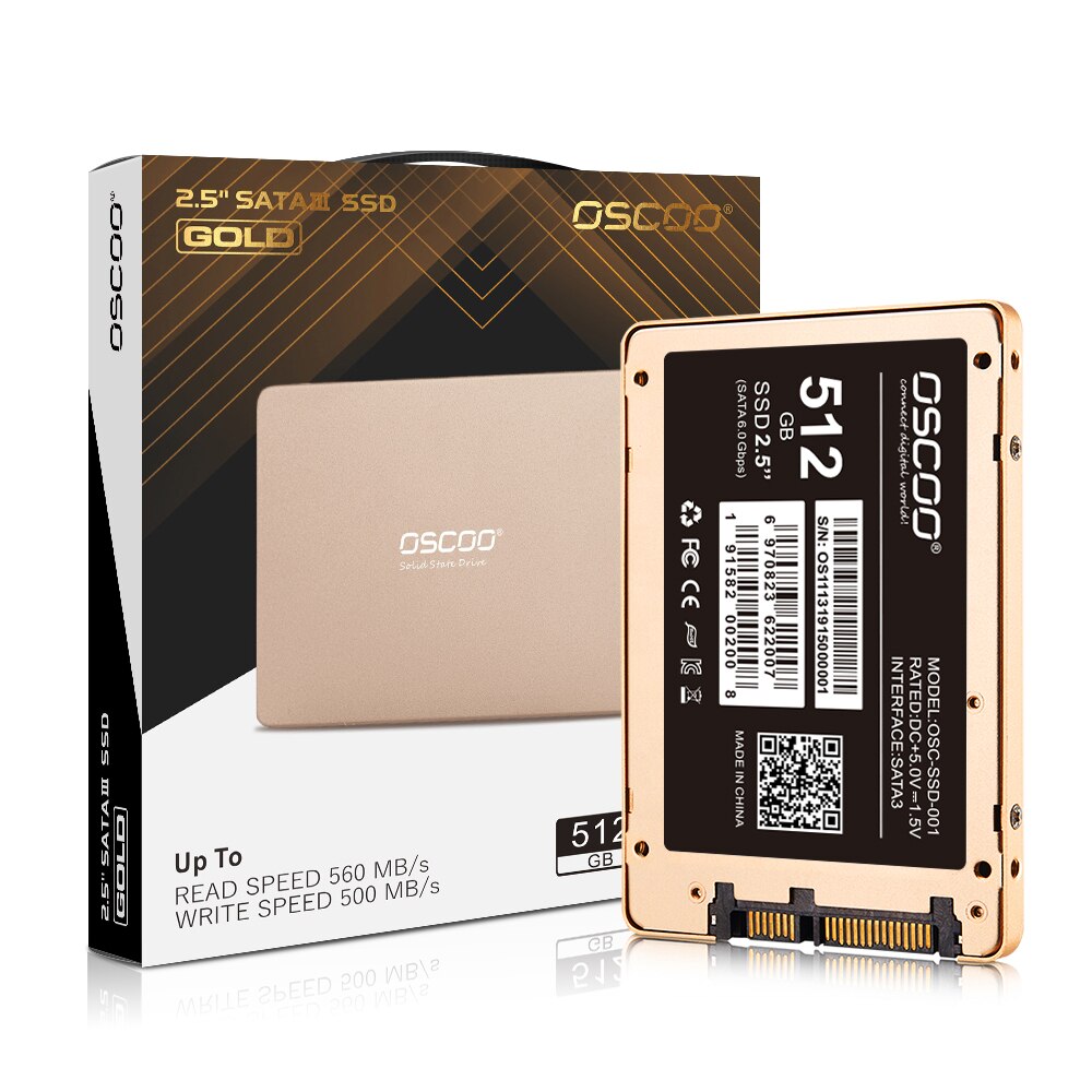 Oscoo original mlc 2.5 Polegada sata3 ssd disco rígido para desktop portátil unidade de estado sólido interno venda direta da fábrica