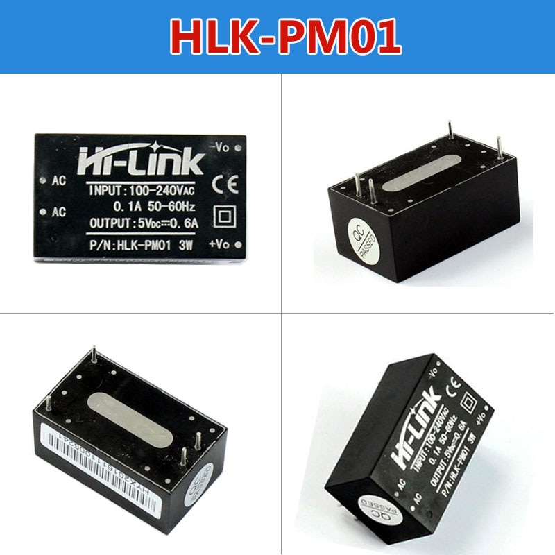 HLK-PM01 AC-DC 220 v om 5 v mini voeding module, smart home automation voeding module