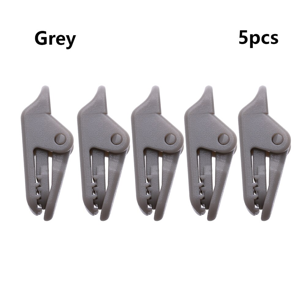 5/10 Uds Durable empresa de plástico Clip cocodrilo Clip de Clips para lona Camping tienda de máscaras para lonas al aire libre campamentos Kit: 5pcs grey