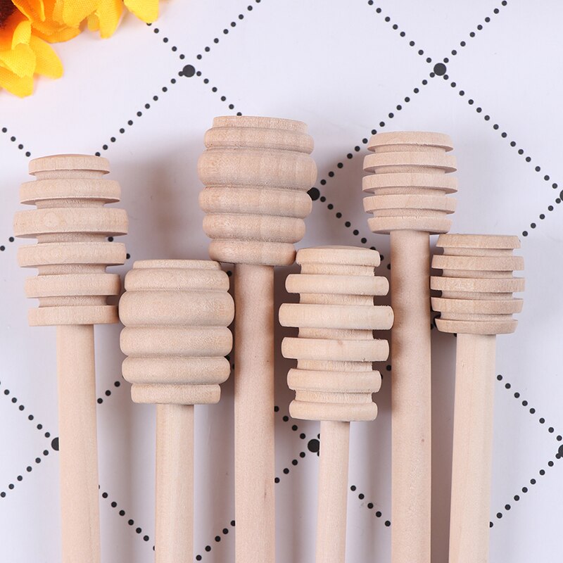 5Stck Mini Holz Honig Löffel Umweltfreundliche Lange Griff Mischen Stock Nachtisch Werkzeuge Honig Holz Rühren Bar für Honig Glas liefert