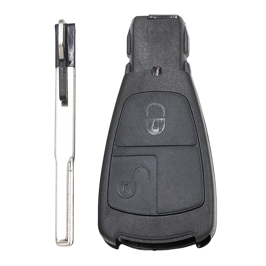 2/3 Knop Afstandsbediening Sleutel Shell Case Behuizing Met Nood Insert Blade Voor Mercedes-Benz C180 1998-2004 w202 C Klasse