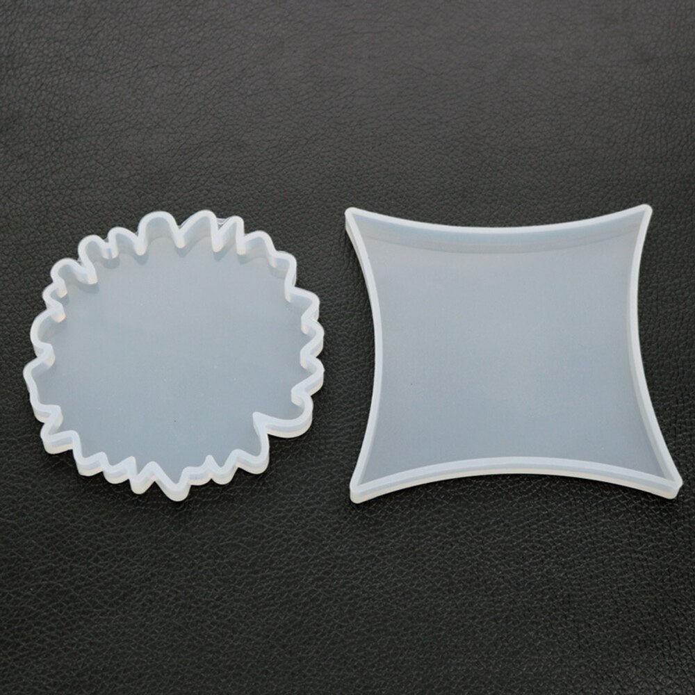 Diy Siliconen Mallen Cup Pad Water Cup Mat Houder Epoxyhars Ambachten Onderzetters Mallen Handgemaakte Gereedschap 4 Patronen Optionele
