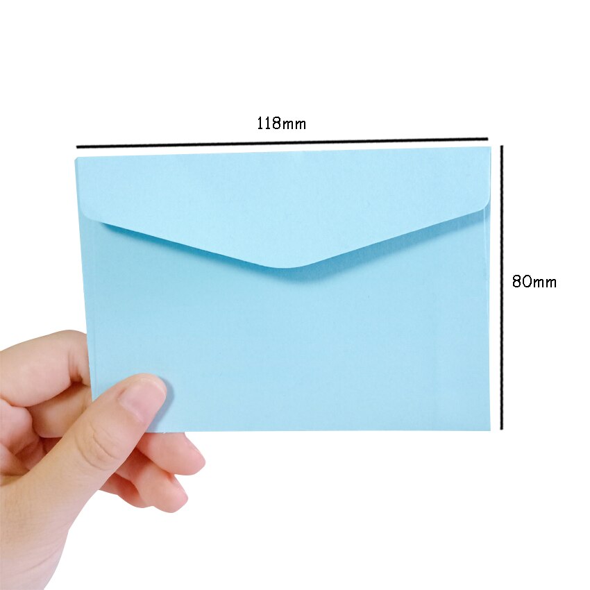 10pcs/lot 14 Candy Colors Blank Mini Envelopes Envelope Wedding Birthday Party Invitation Supplies Kraft Paper Envelopes: sky blue