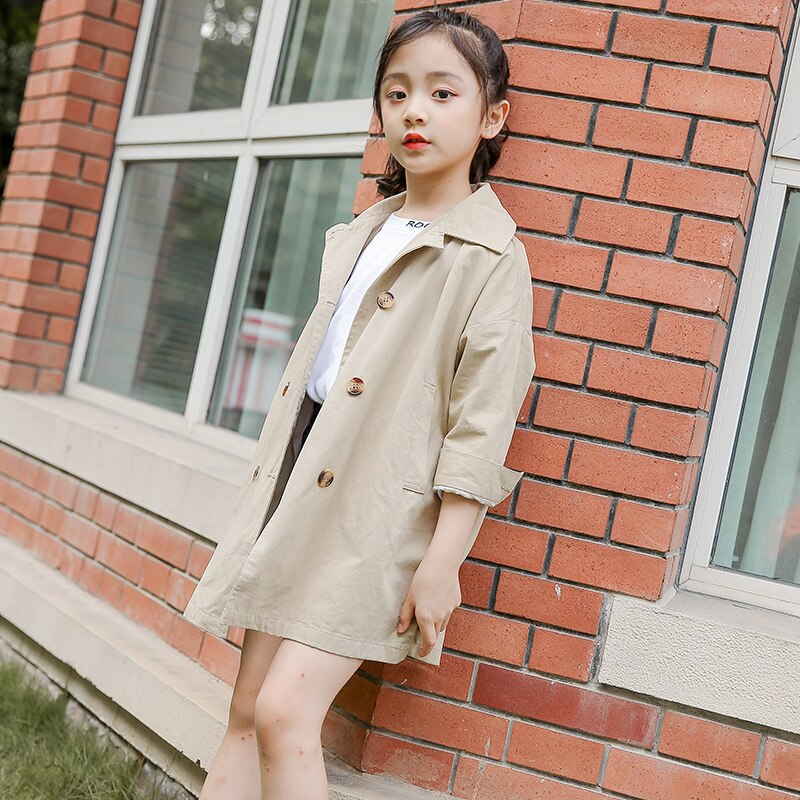 Trenchs pour filles, manteaux d'automne et d'hiver pour bébés filles, vestes décontractées, manteaux coupe-vent, trench-coat pour enfants filles