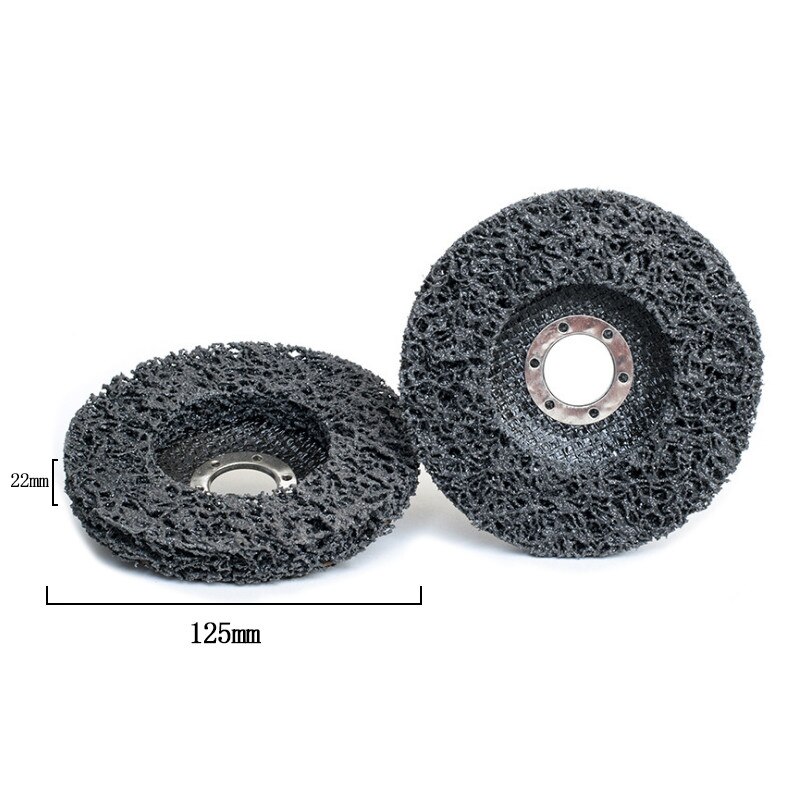 5Pcs 180mm Poly Strip Disc Abrasive Wheel Paint Rust Remover Clean Grinding Wheels For Motorcycles Durable Angle Grinder Car: 5pcs 125x22mm black
