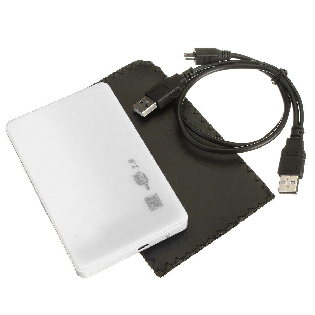 SATA USB 2.0/3.0 SATA 2.5 "HD HDD HARDE SCHIJF BEHUIZING EXTERNE BEHUIZING BOX Wit ABS Mini draagbare Externe Harde Schijf Case