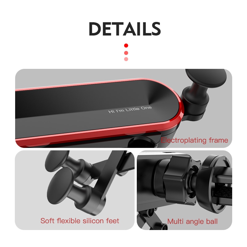 Universal Air Vent Car Mount Zwaartekracht Auto-Grip Auto Telefoon Houder Ondersteuning Voor Telefoon In Auto Voor Iphone X Samsung Xiaomi Tabletten