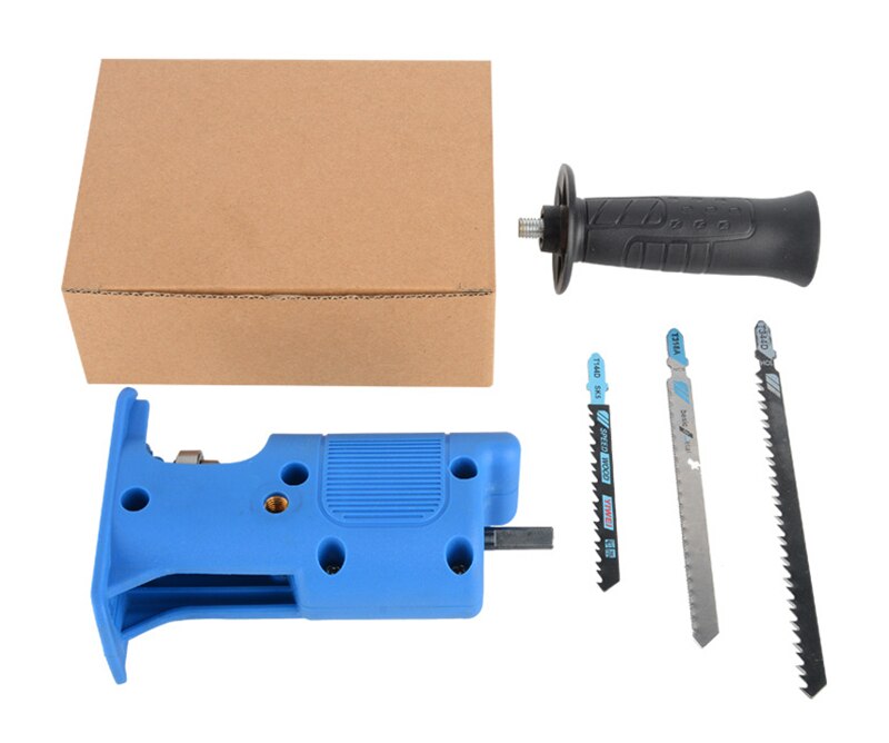 DANIU Cordless Reciprocating Saw Wood Metal Cutter Saw Attachment Adapter Electric Drill Hand Tool: Blue