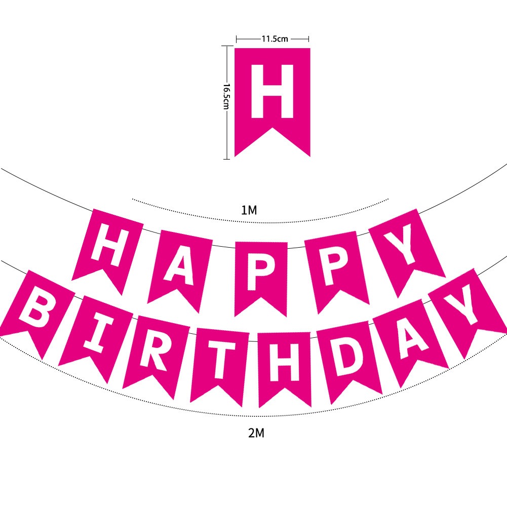 1 Juego de decoración de feliz cumpleaños, banderines para de cumpleaños, guirnalda, suministros para Baby Shower, decoración de pancarta de papel, feliz cumpleaños: Azul oscuro