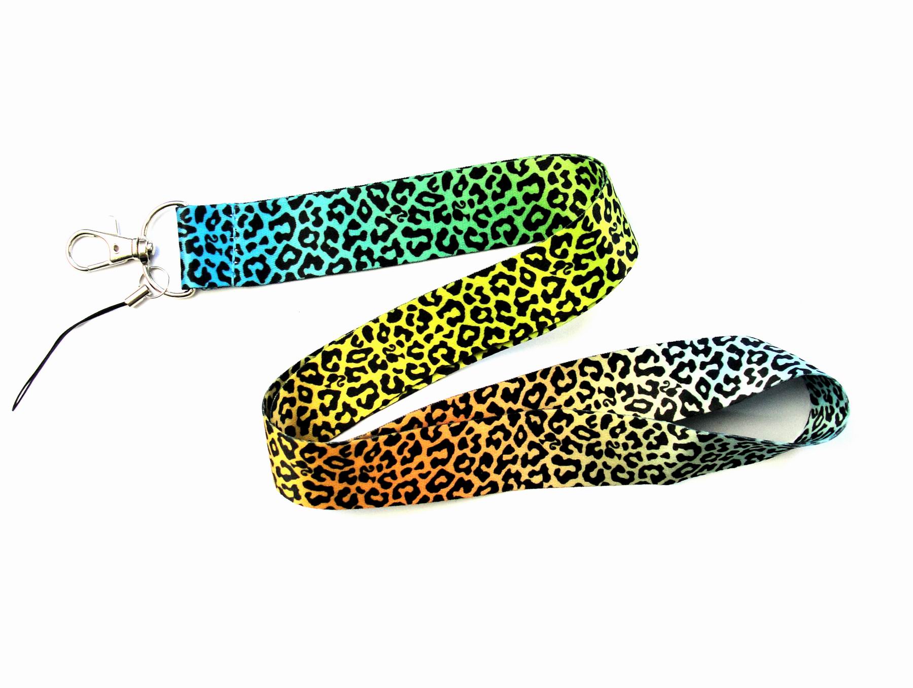 Leopard Phone Lanyard Key Rope Lanyard Neck Lanyard Rope Hang Card Badge Gym Keychain Lanyard Key Material Model Number: 5