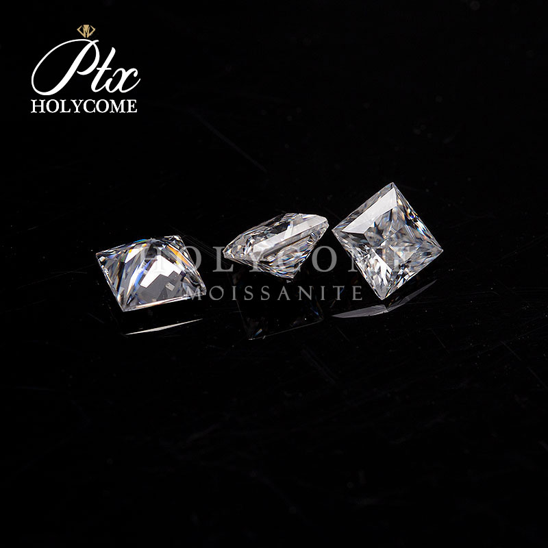 4.5x4.5mm 2020 hurtownie D VVS1 biała księżniczka skaleczenie dla moissanite diamentowy pierścionek dostawca prosto z fabryki darmo rzeźba