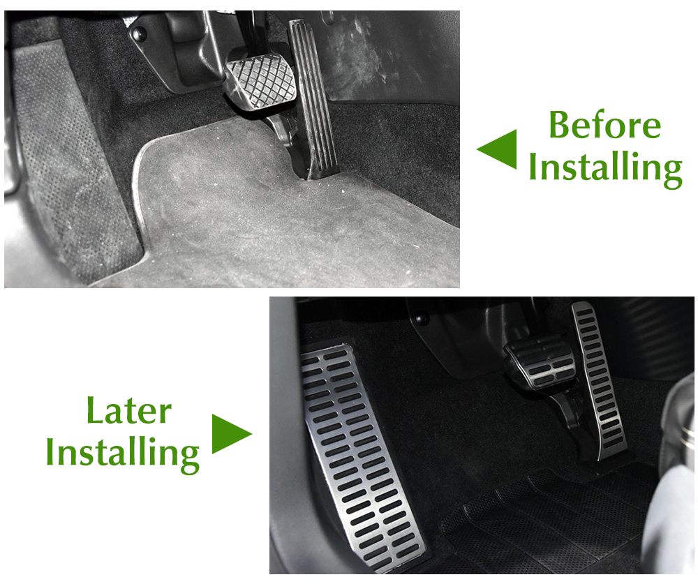 LUlude Auto Pedal Set Für VW Seat Arona 2017-2024 - Gaspedal & Bremspedal Abdeckung